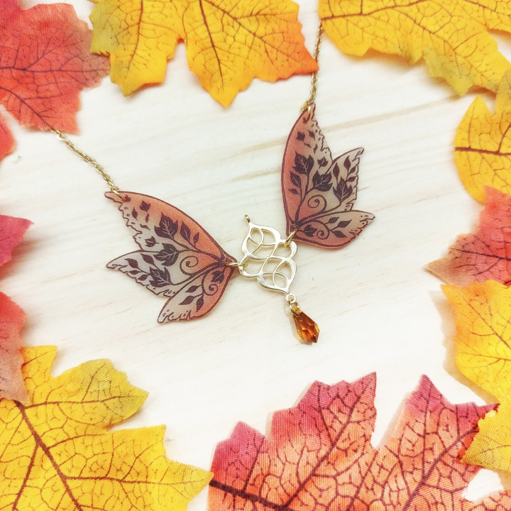 Collier Ailes de fée d'Automne - 6 -