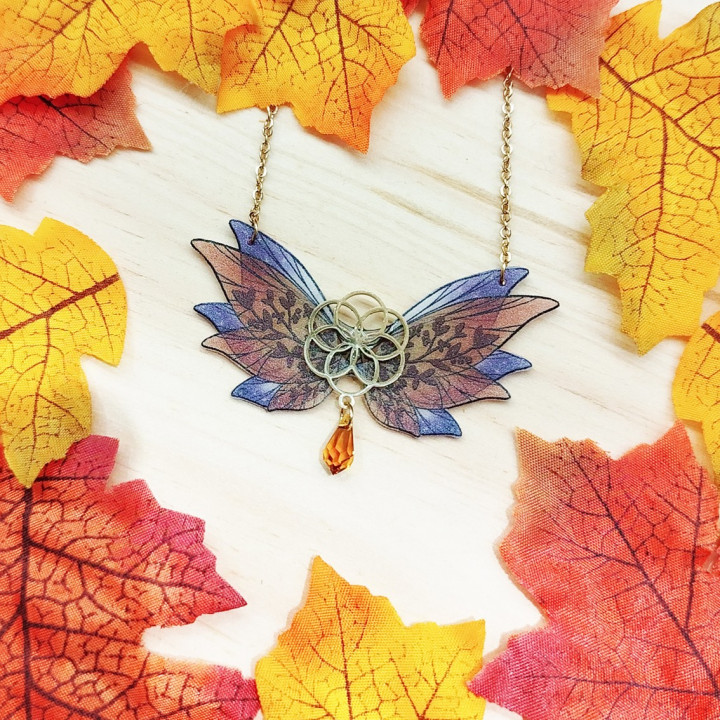 Collier Ailes de fée d'Automne - 5 -