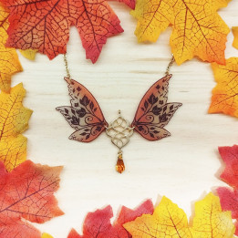 Collier Ailes de fée d'Automne - 6 -