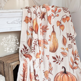 Plaid d'automne orange