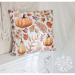Housse de coussin automne orange