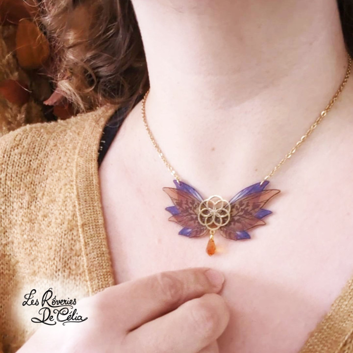 Collier Ailes de fée d'Automne - 5 -