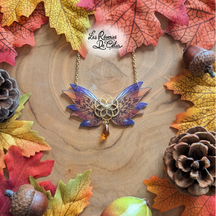 Collier Ailes de fée d'Automne - 5 -