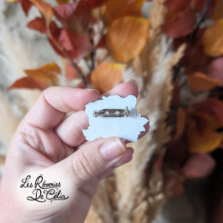 Broche Jolie Citrouille Blanche (pailletée)