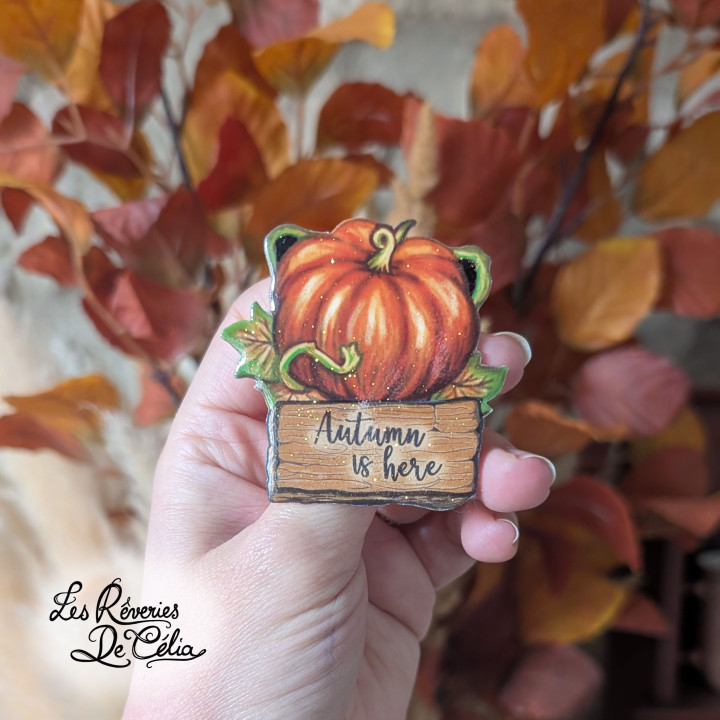 Broche  Autumn (brillant pailleté)