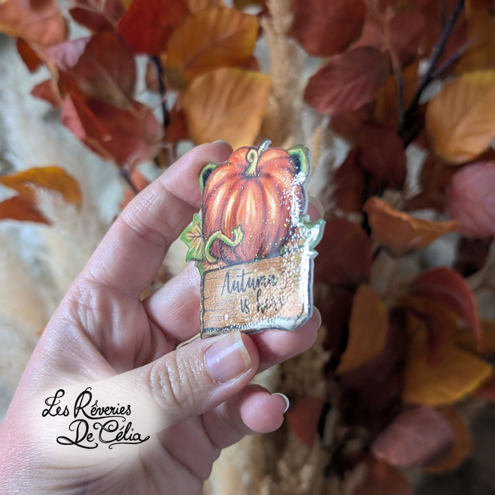 Broche  Autumn (brillant pailleté)