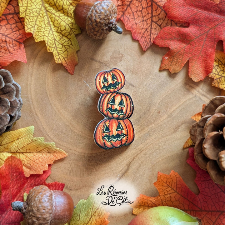 Broche Trio de Citrouilles