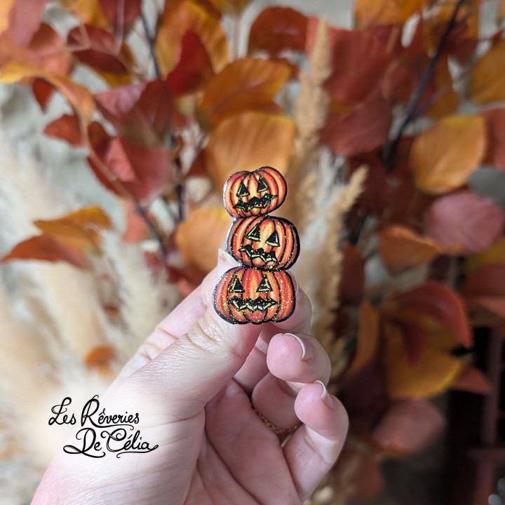 Broche Trio de Citrouilles