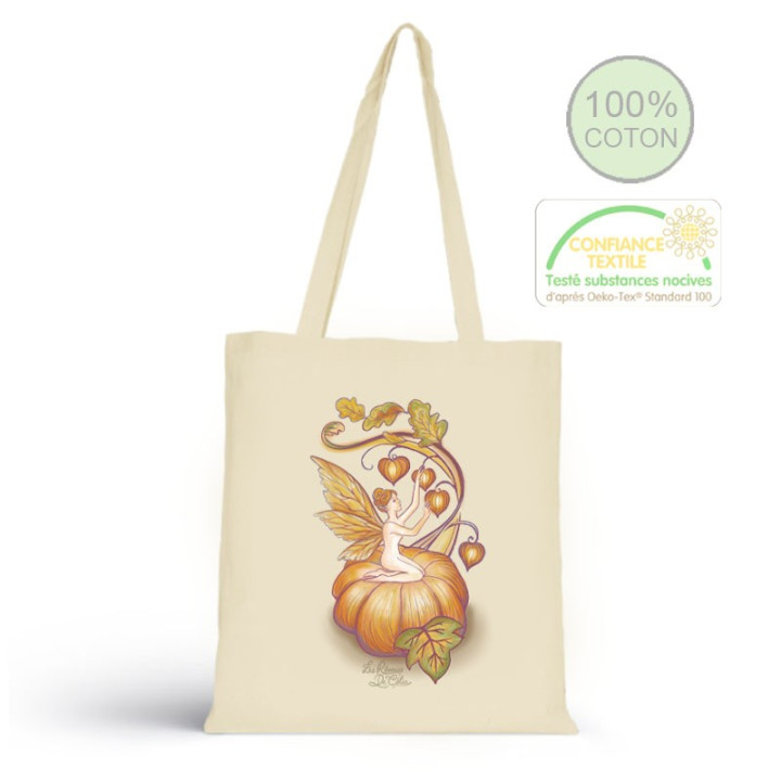 Tote bag sac made in france coton bio illustration chat