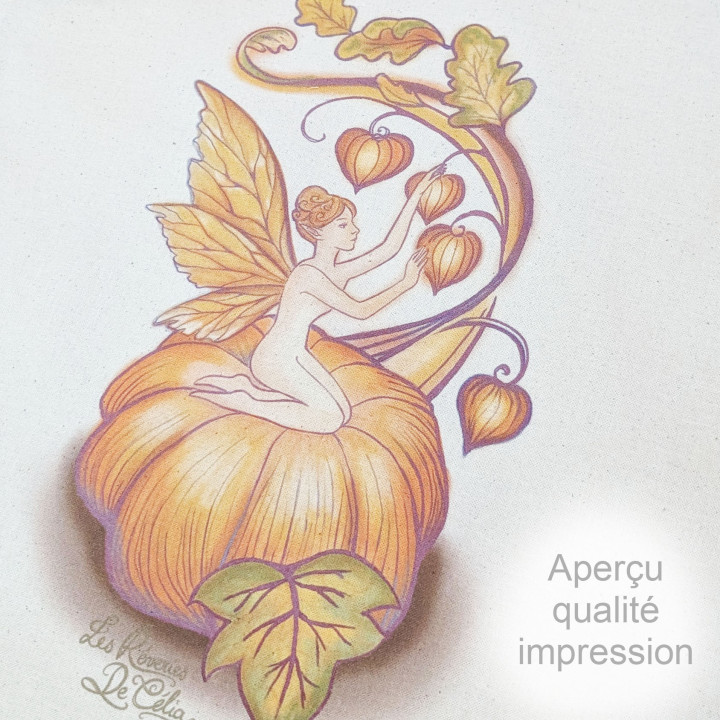 Tote bag sac made in france coton bio illustration chat