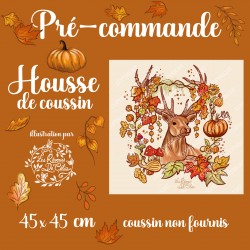 Housse coussin Cerf...