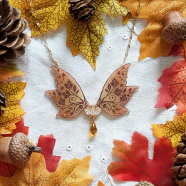 Collier aile de fée " Eclat d'automne "