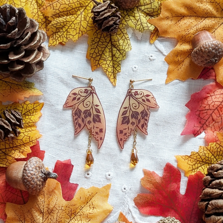 Boucles d'oreilles " Pluie d’Automne "