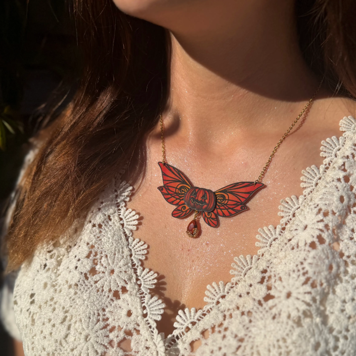 Collier aile de fée "Collier Pumpkin Fairy"