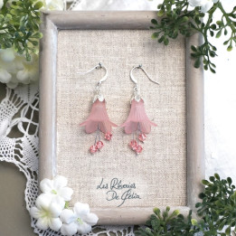 MIRANA - Boucles d'oreilles fleurs rose