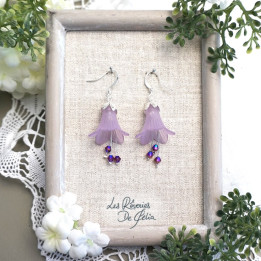MIRANA - Boucles d'oreilles fleurs violettes