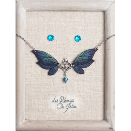 COFFRET 2 - Collier Aldéra et puces d'oreilles turquoise