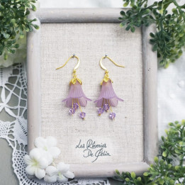 MIRANA - Boucles d'oreilles fleurs violettes