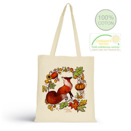 Tote bag sac made in france coton bio illustration Hérisson