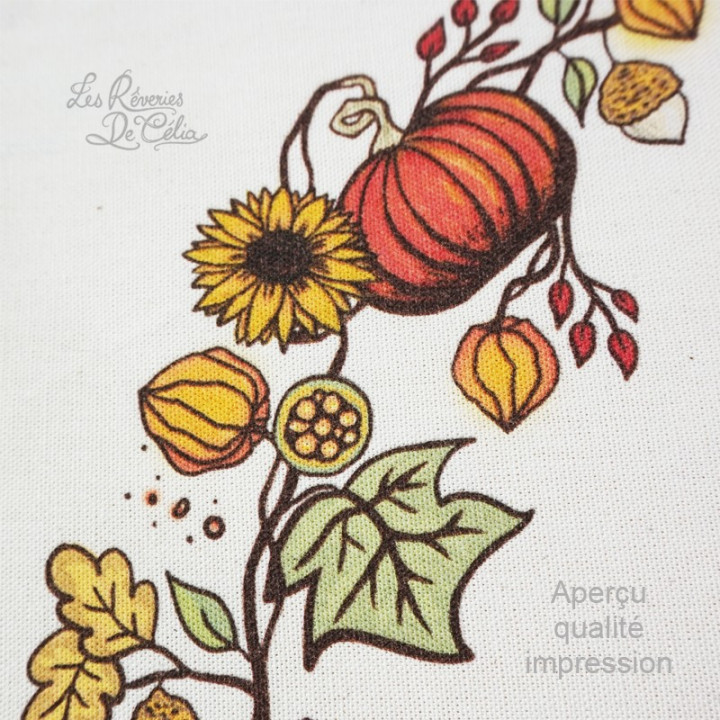 Tote bag sac made in france coton bio illustration Hérisson