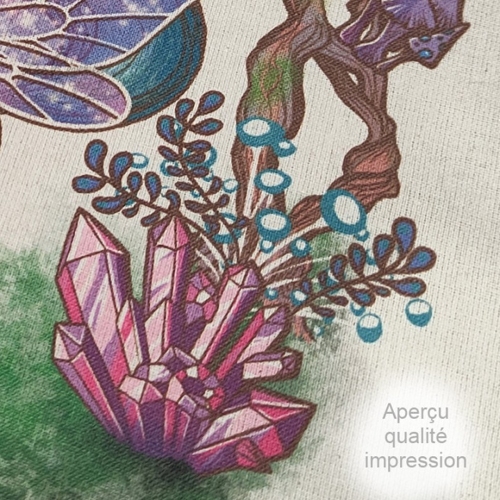 Tote bag sac made in france coton bio illustration cerf